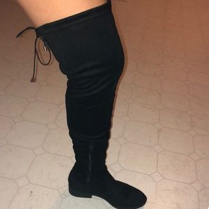 Black knee high boots